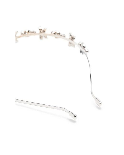 Self-Portrait Metallic Bow-Detail Crystal-Embellished Headband