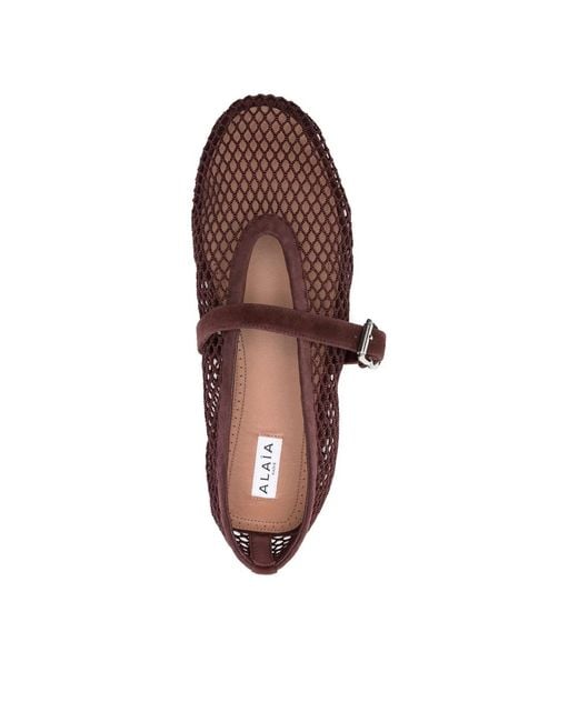 Alaïa Brown Alaïa Ballet Flats