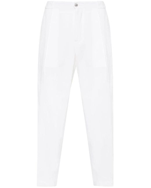Briglia 1949 White Pleat-Detail Trousers for men