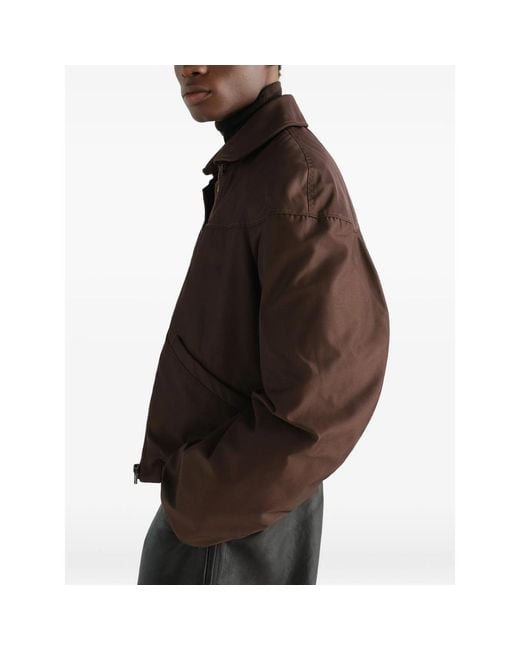 Lemaire Brown Quilted Blouson for men
