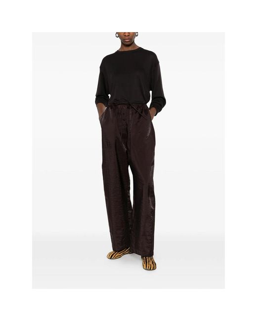 Studio Nicholson Black Hera Button Tie Trousers