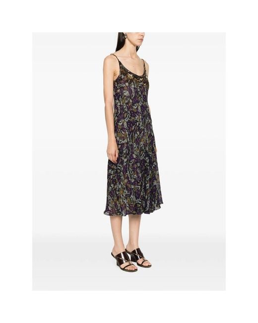 Dries Van Noten Multicolor Bead-Embellished Midi Dress