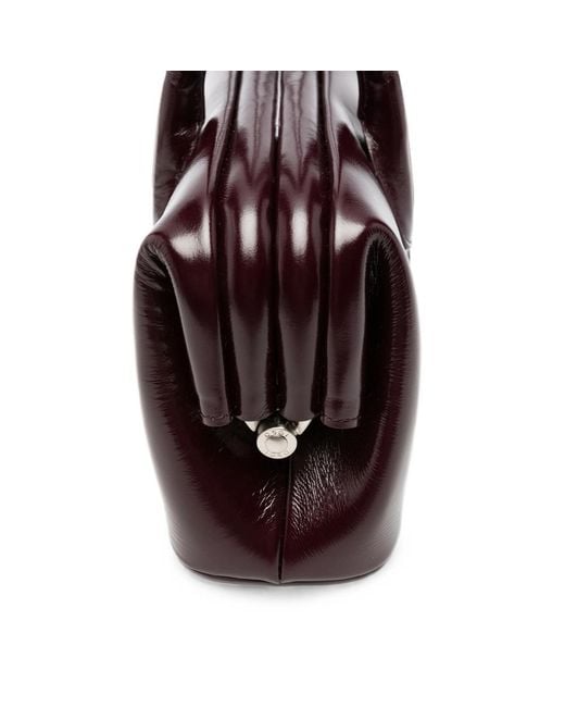 OSOI Purple Boat Wide Leather Shoulder Bag