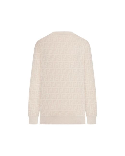 Fendi White Neutrals Knitwear