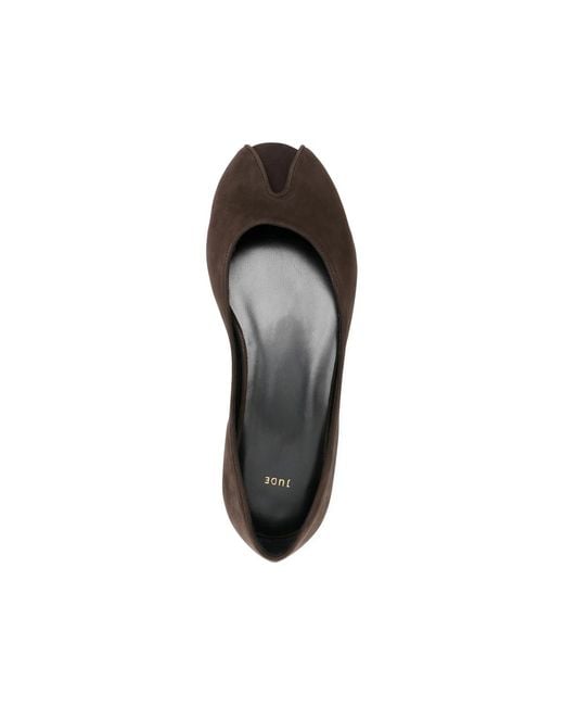Jude Black Open-Toe Ballet Flats