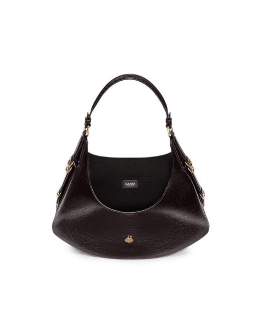 Ganni Black Small Kat Shoulder Bag