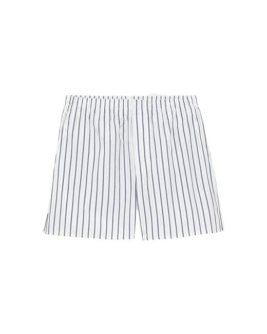 AMI White Cotton Elasticated Shorts for men