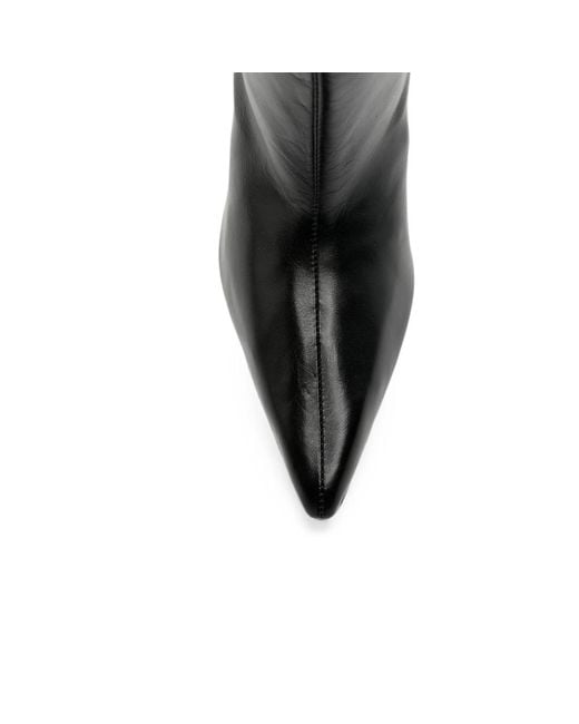 Poeve Black Pathos Pointed-Toe Knee-High Boots