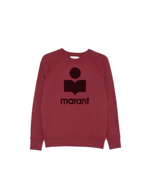 Isabel Marant Red Milly Logo-Print Sweatshirt