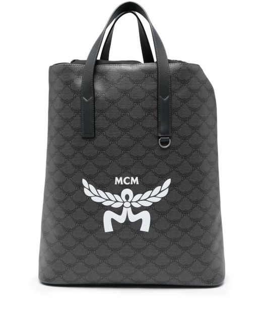 MCM Black Himmel Logo-Print Backpack for men