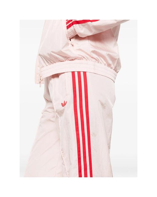 Adidas Pink Logo-Embroidered Track Pants