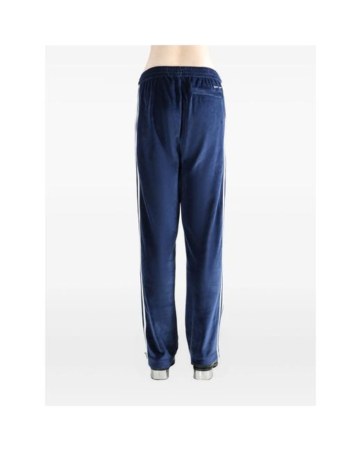 Adidas by Wales Bonner Blue Velvet-Texture Track Pants for men
