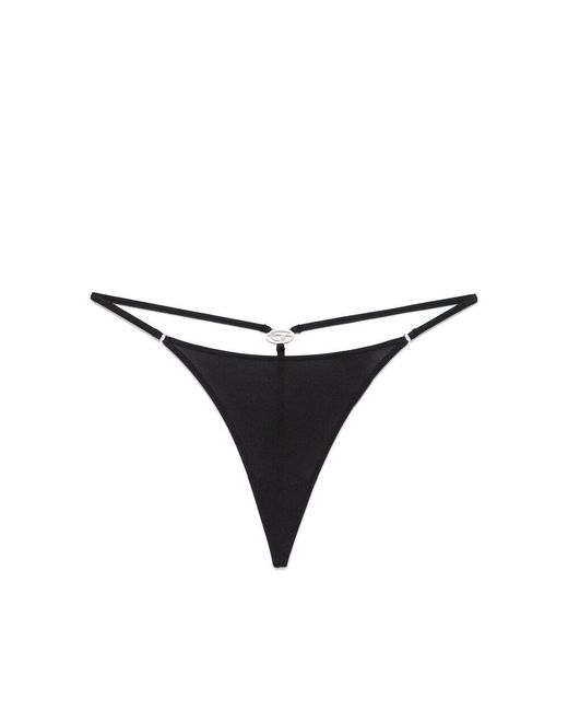 DIESEL Black D-String-Dnm Thong