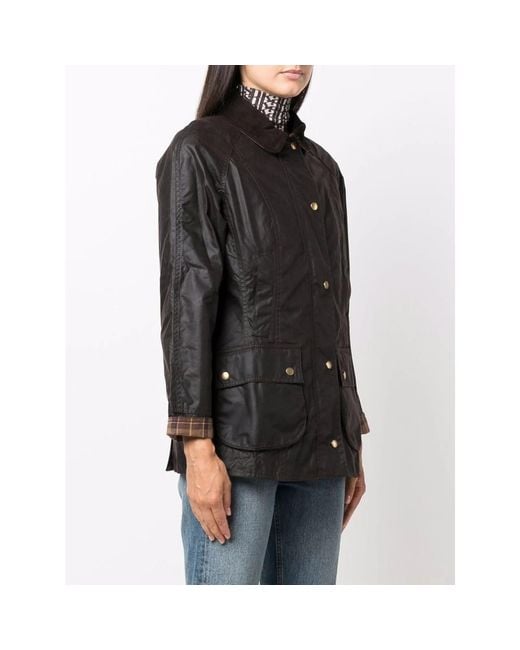 Barbour Black Beadnell Waxed Jacket