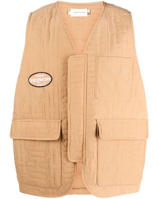 Honor The Gift Natural H Quilted Vest for men