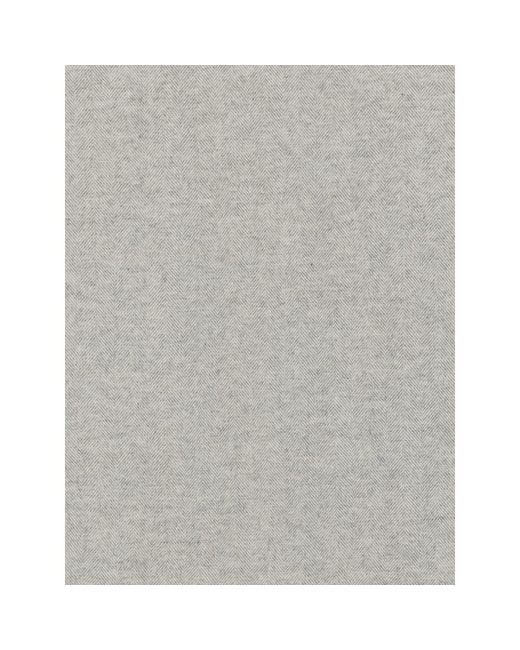 Fileria Gray Herringbone-Patterned Fringed Scarf for men