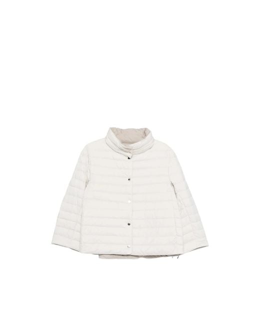 Moorer White Reversible Puffer Jacket