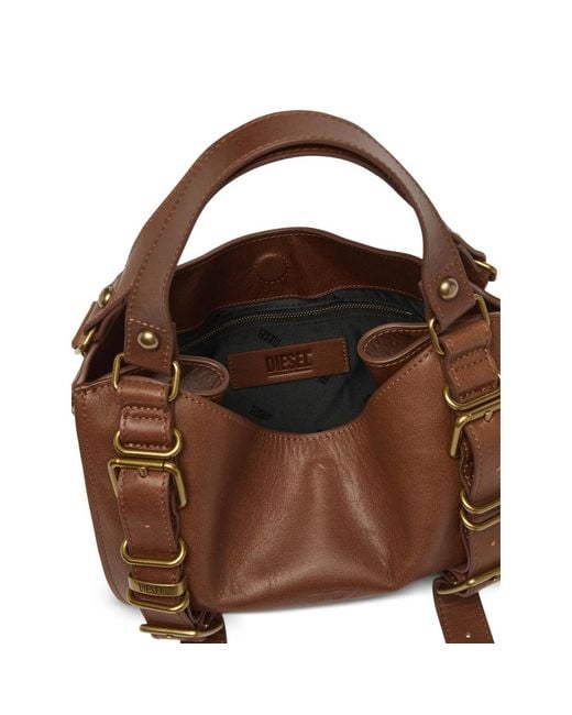 DIESEL Brown D-One-Small Top-Handle Bag