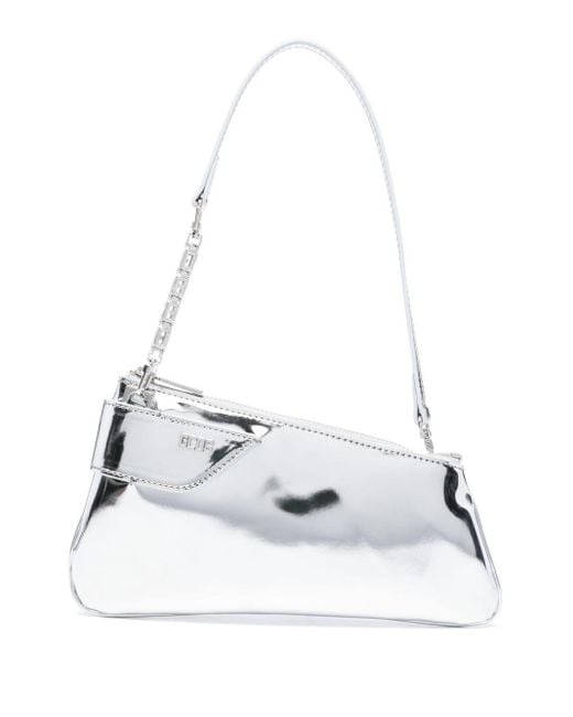 Gcds White Comma Notte Leather Bag