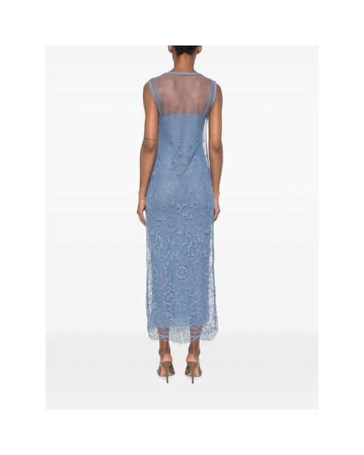 Sir Blue Lefi Lace-Overlay Sleeveless Maxi Dress