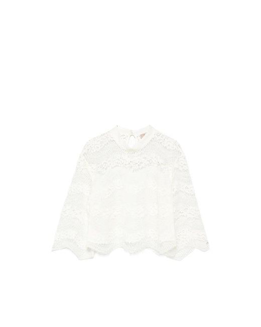 Twinset White Lace Blouse