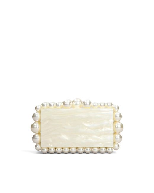 Cult Gaia Natural Eos Studded Clutch Bag