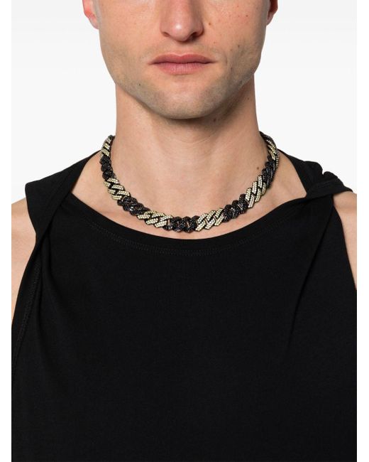 DARKAI Black Barbed Wire Necklace for men