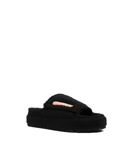 PDF Black Fuzzy Sandals for men