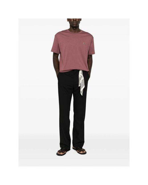 Vivienne Westwood Purple Orb-Embroidered T-Shirt for men