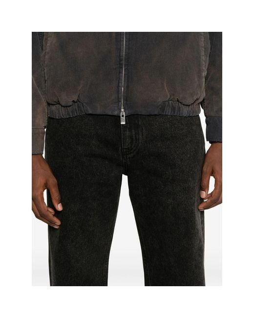 TONYWACK Black Straight-Leg Jeans for men