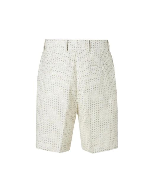 Fendi White Neutrals Trousers for men