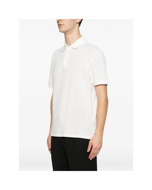 Emporio Armani White Short-Sleeve Polo Shirt for men