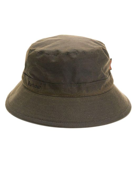Barbour Green Wax Sports Hat for men