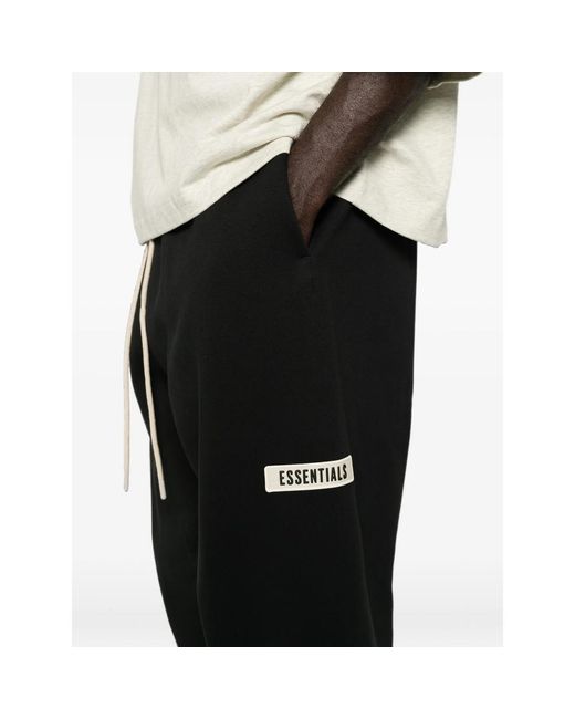 Fear Of God Black Classic Fit Drawstring Track Pants for men