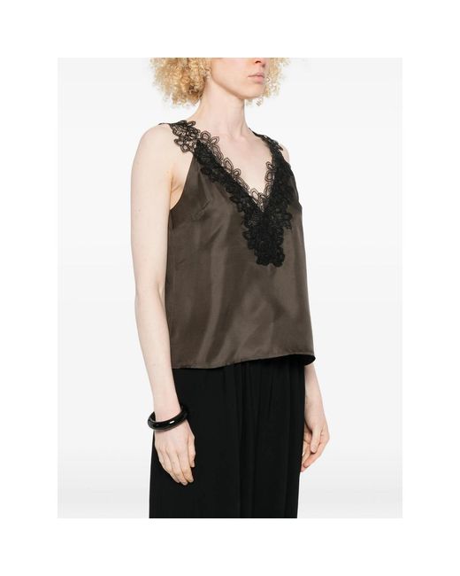 Rohe Brown V-Neck Silk Top