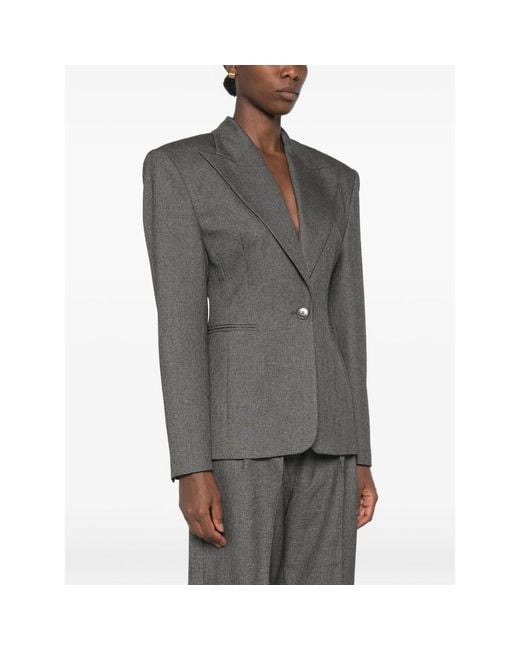 ANDAMANE Gray Toni Single-Breasted Blazer