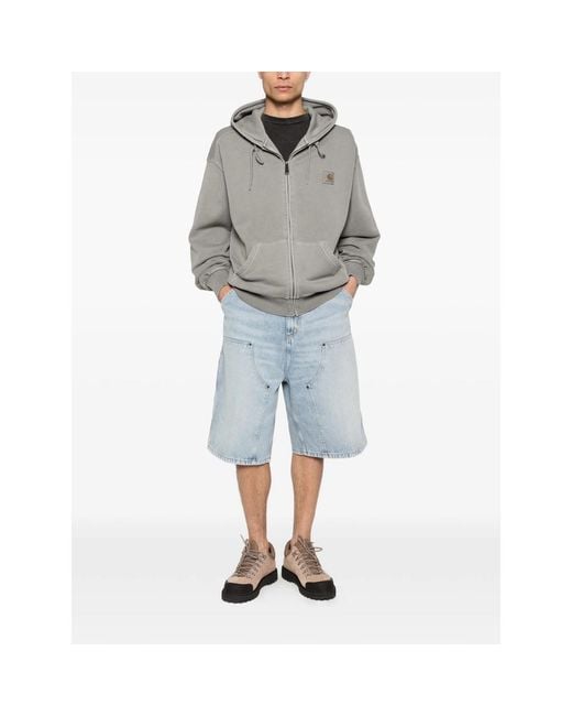 Carhartt Blue Button-Fastening Shorts for men