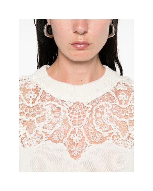 Ermanno Scervino White Sweaters
