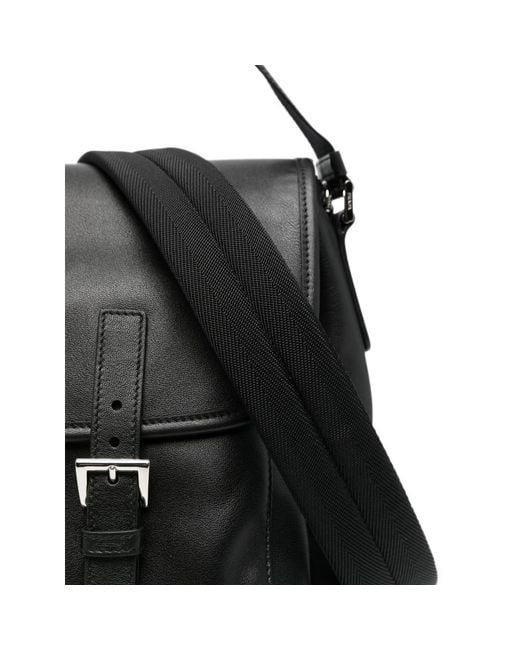 Prada Black Re-Nylon Leather Shoulder Bag for men