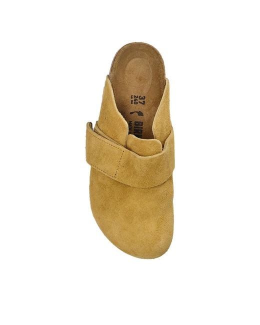 Birkenstock Brown Loma Touch-Strap Suede Mules