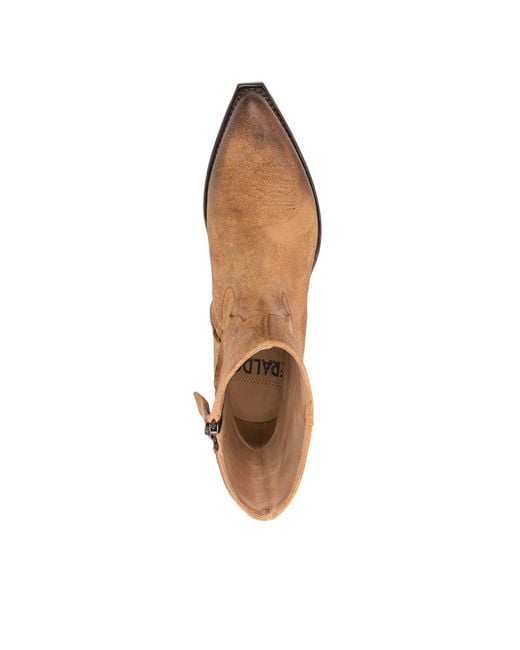 Eraldo Brown 40Mm Suede Zip-Fastening Cowboy Boots