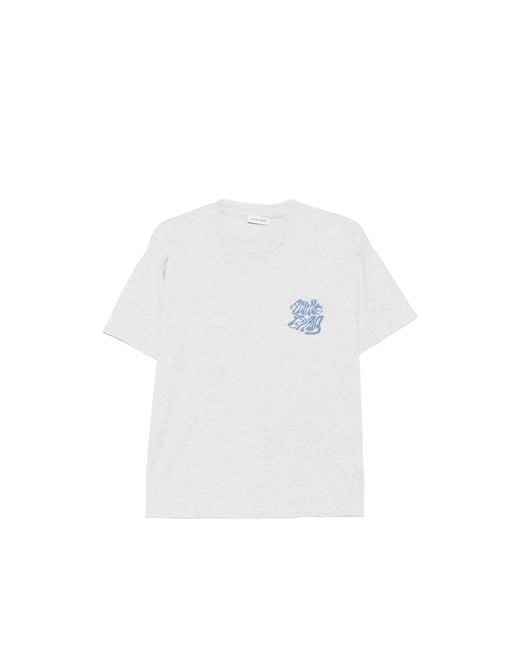Anine Bing White Cade Logo-Print Cotton T-Shirt