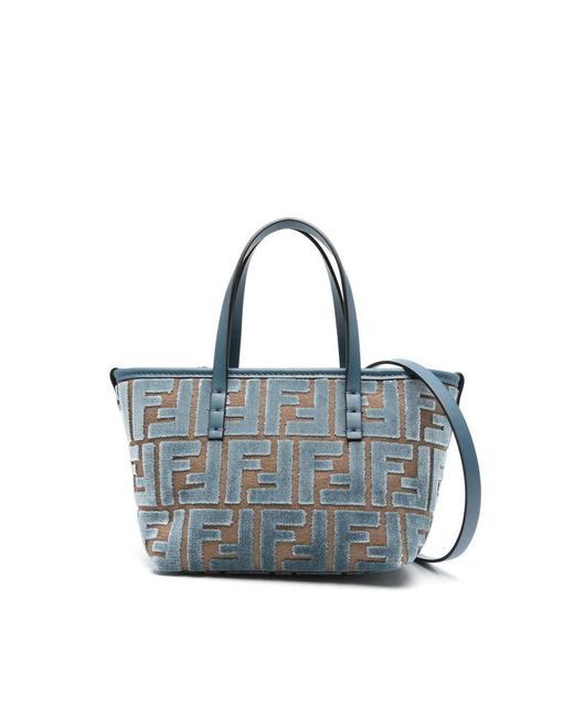 Fendi Blue Mini Roll Tote Bag