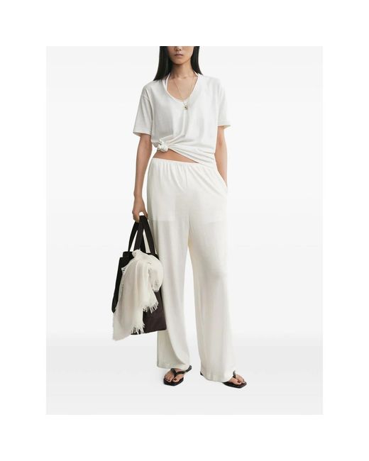 Totême White Neutrals Trousers