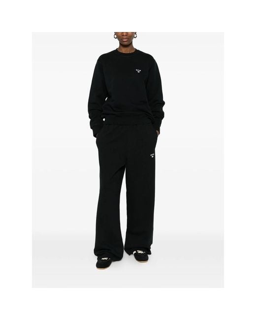 Arte' Black Logo-Embroidered Sweatshirt for men