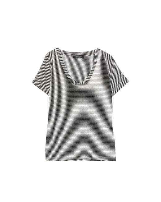 Aragona Gray Striped T-Shirt