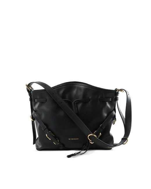 Givenchy Black Small Voyou Leather Bucket Bag