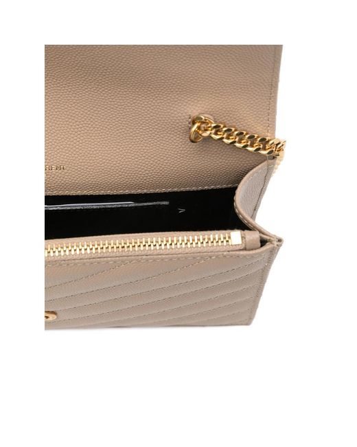Saint Laurent Natural Neutrals Shoulder Bags