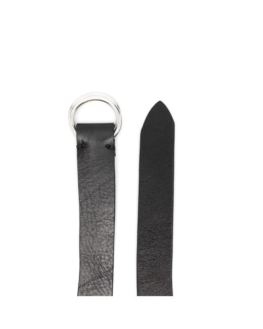 Eraldo Black Leather Belt for men