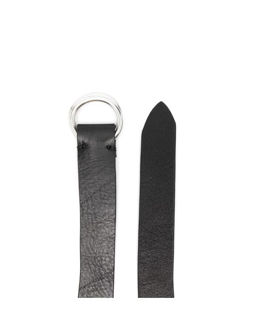 Eraldo Black Leather Belt for men